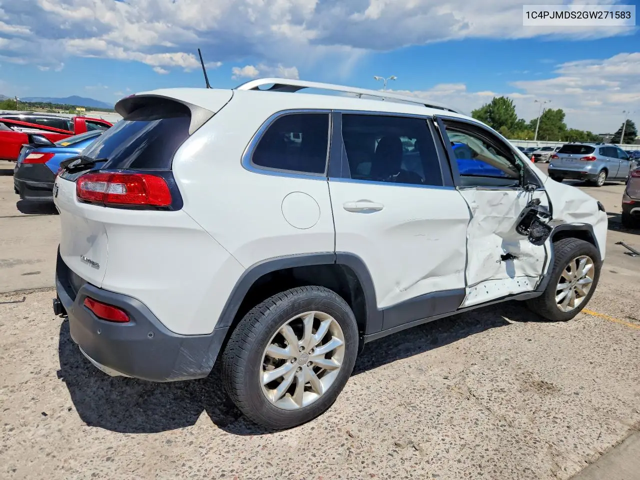 2016 Jeep Cherokee Limited VIN: 1C4PJMDS2GW271583 Lot: 59920526
