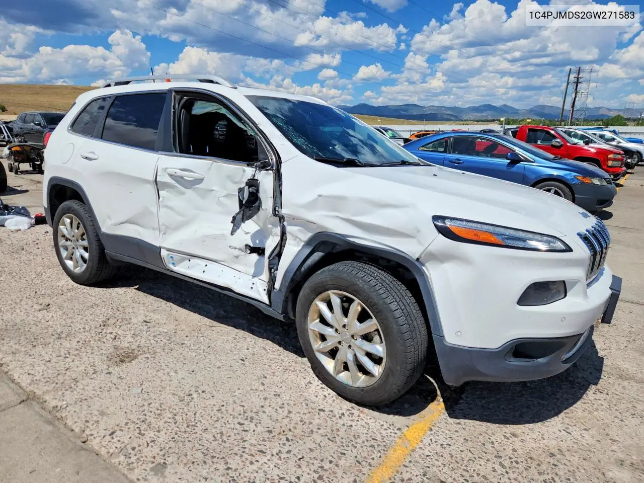 2016 Jeep Cherokee Limited VIN: 1C4PJMDS2GW271583 Lot: 59920526