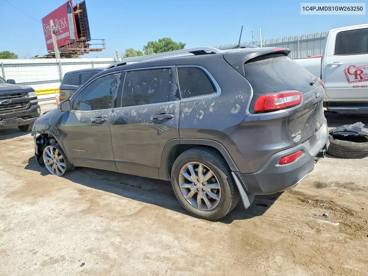 2016 Jeep Cherokee Limited VIN: 1C4PJMDS1GW263250 Lot: 60198276