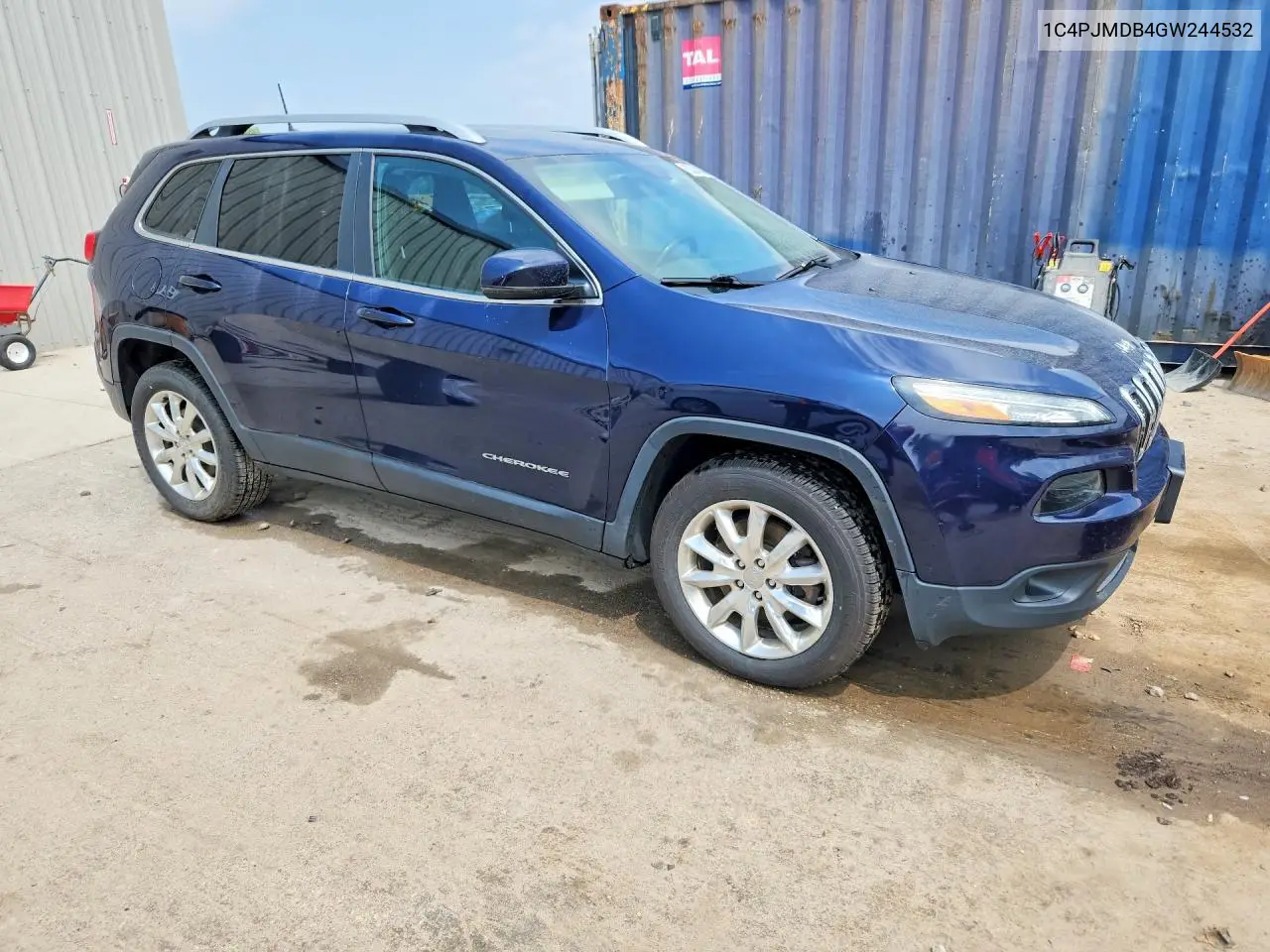 2016 Jeep Cherokee Limited VIN: 1C4PJMDB4GW244532 Lot: 60324686