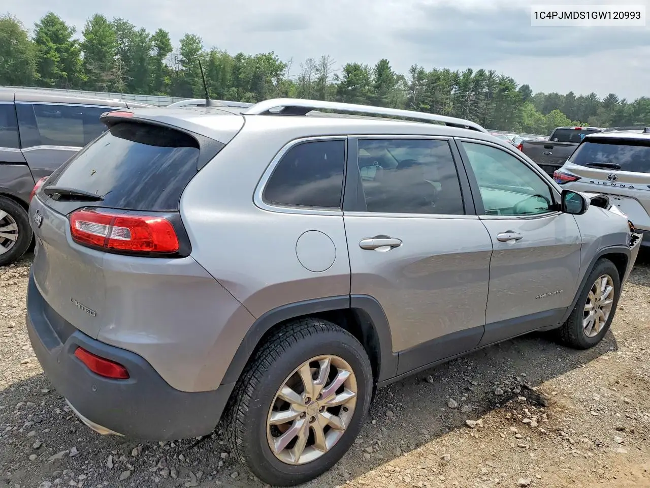 2016 Jeep Cherokee Limited VIN: 1C4PJMDS1GW120993 Lot: 60895936