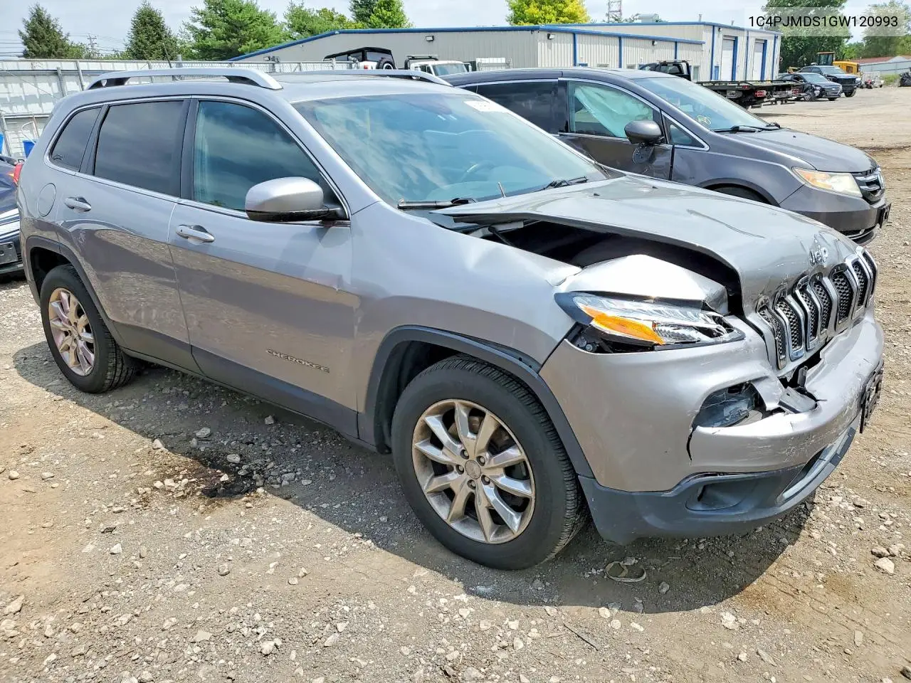 2016 Jeep Cherokee Limited VIN: 1C4PJMDS1GW120993 Lot: 60895936