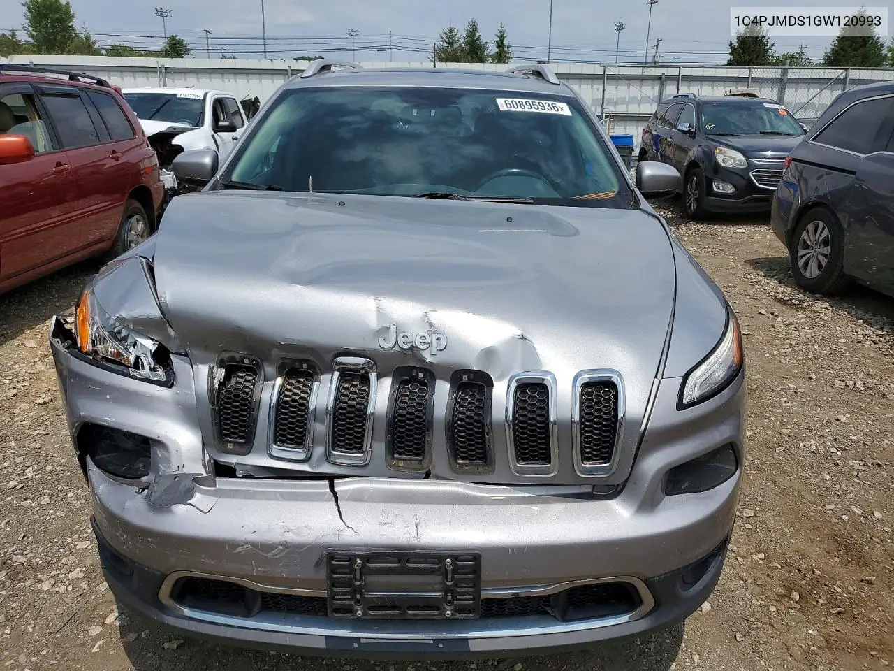 2016 Jeep Cherokee Limited VIN: 1C4PJMDS1GW120993 Lot: 60895936