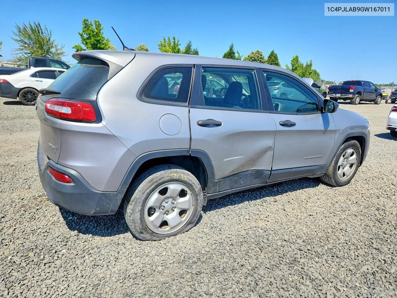 2016 Jeep Cherokee Sport VIN: 1C4PJLAB9GW167011 Lot: 61006366