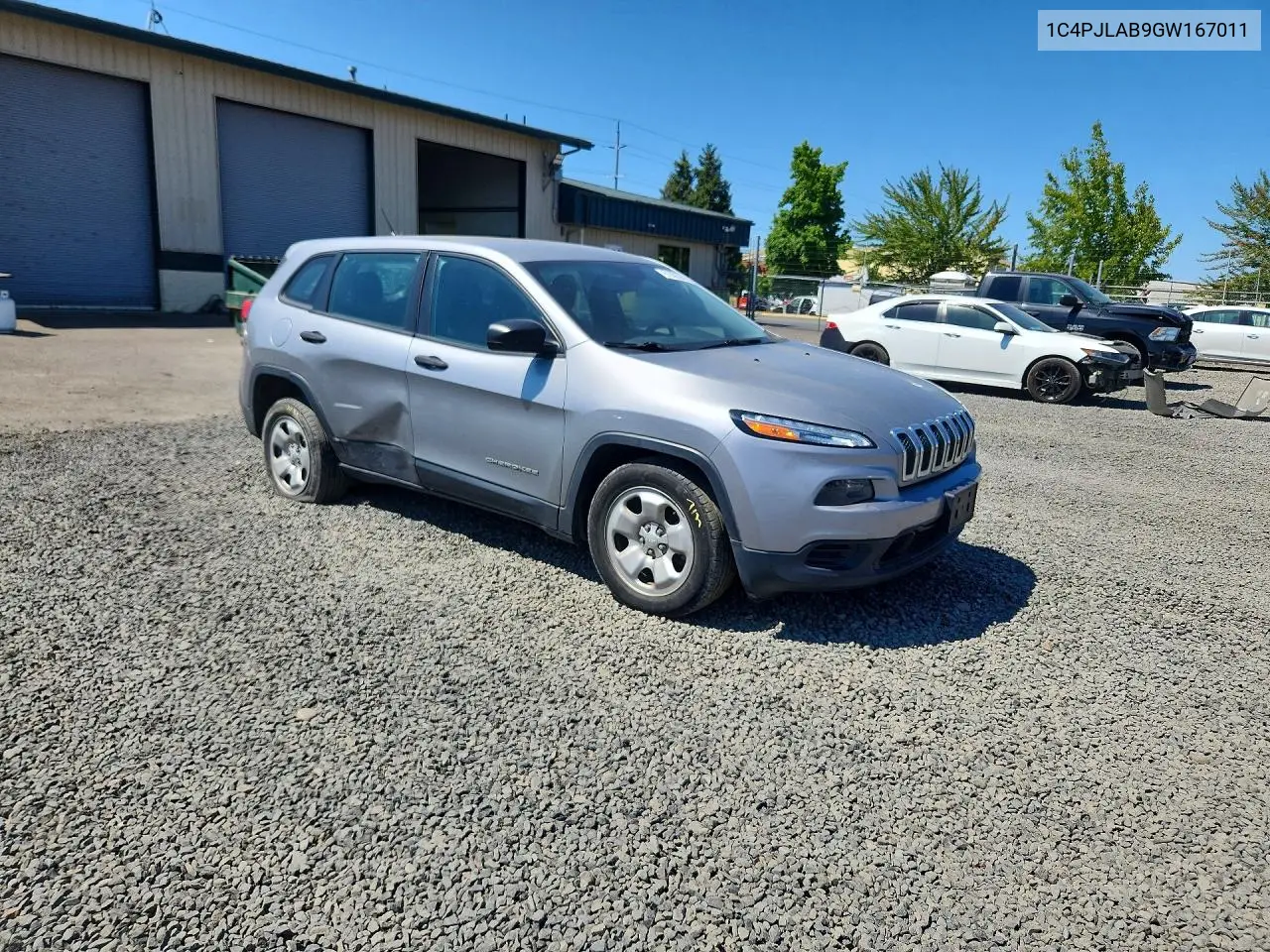 2016 Jeep Cherokee Sport VIN: 1C4PJLAB9GW167011 Lot: 61006366