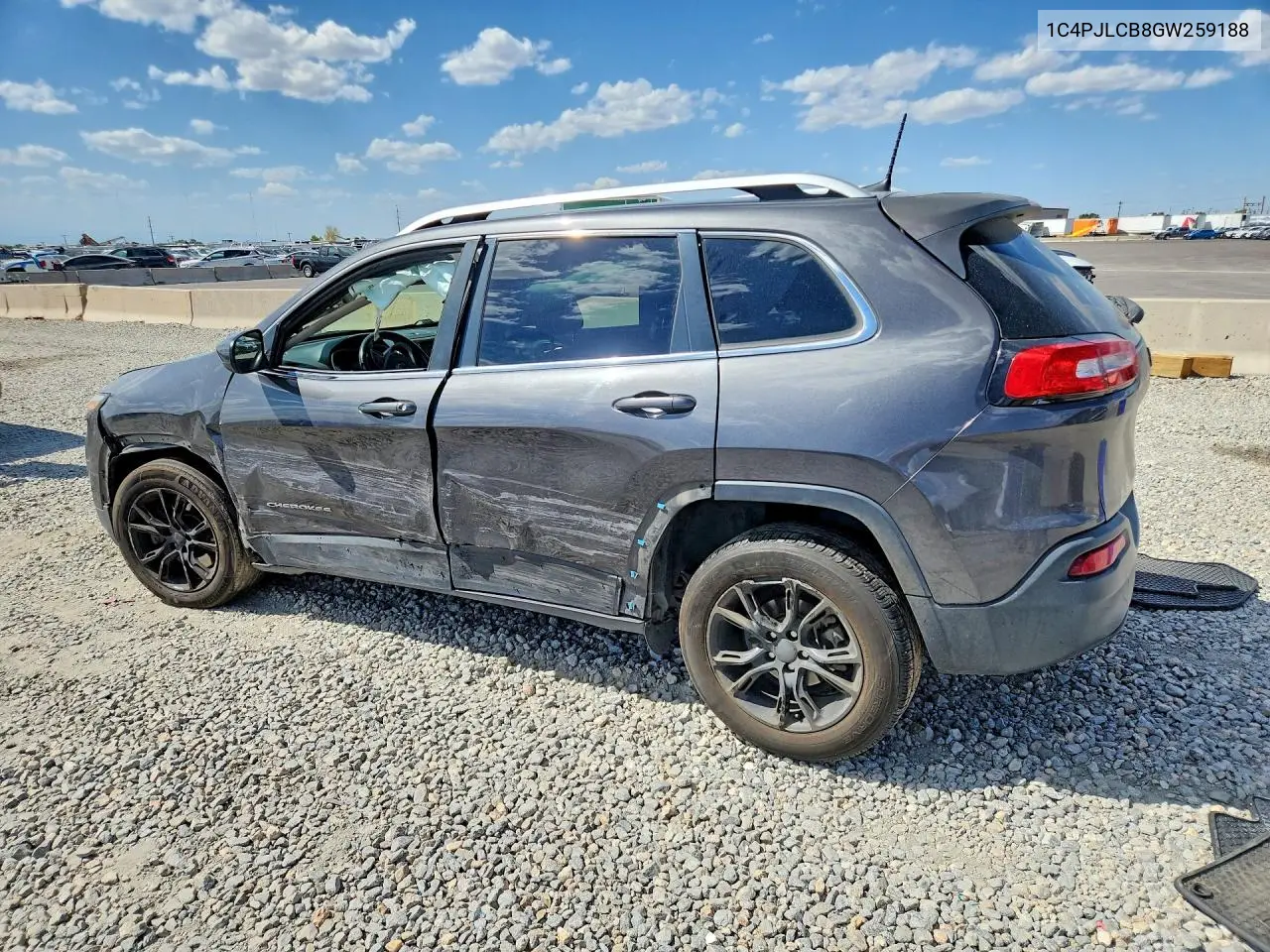 2016 Jeep Cherokee Latitude VIN: 1C4PJLCB8GW259188 Lot: 61404056