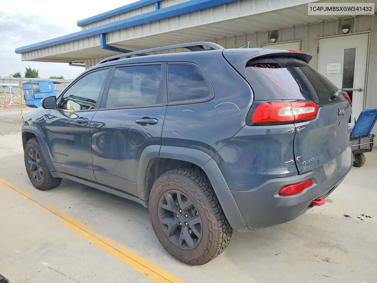 2016 Jeep Cherokee Trailhawk VIN: 1C4PJMBSXGW341432 Lot: 61567536