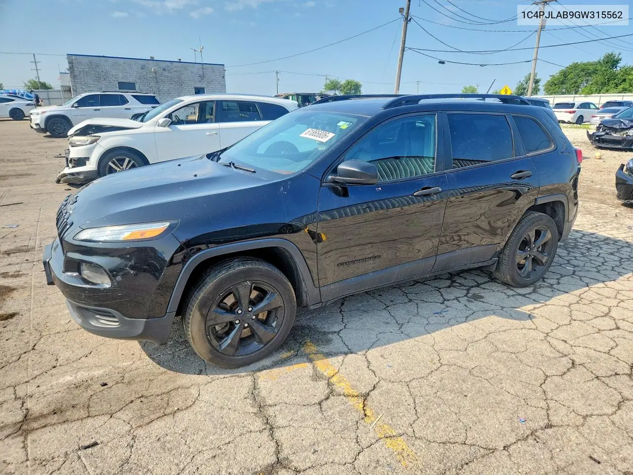 2016 Jeep Cherokee Sport VIN: 1C4PJLAB9GW315562 Lot: 61865806