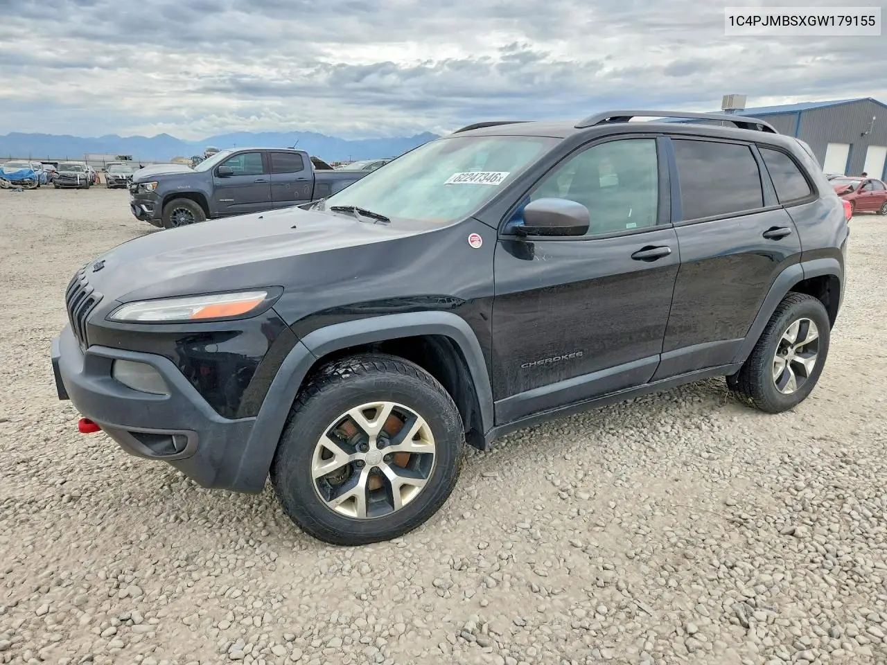 2016 Jeep Cherokee Trailhawk VIN: 1C4PJMBSXGW179155 Lot: 62247346
