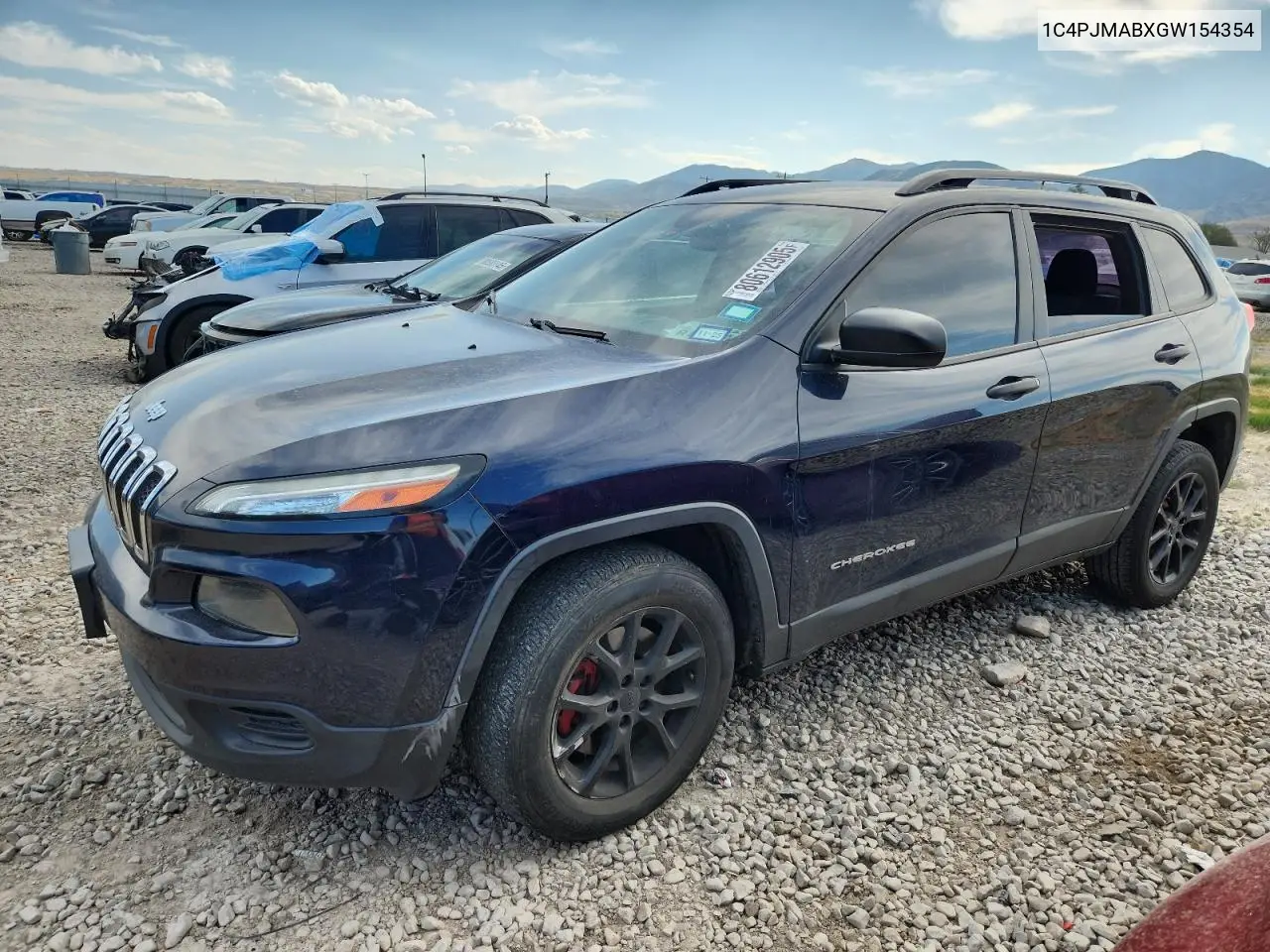1C4PJMABXGW154354 2016 Jeep Cherokee Sport