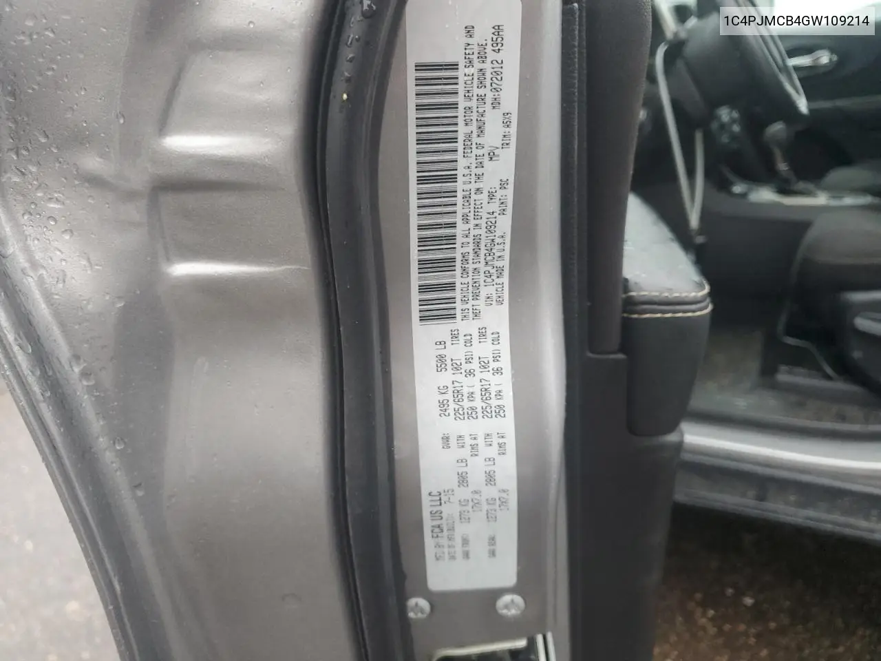 1C4PJMCB4GW109214 2016 Jeep Cherokee Latitude