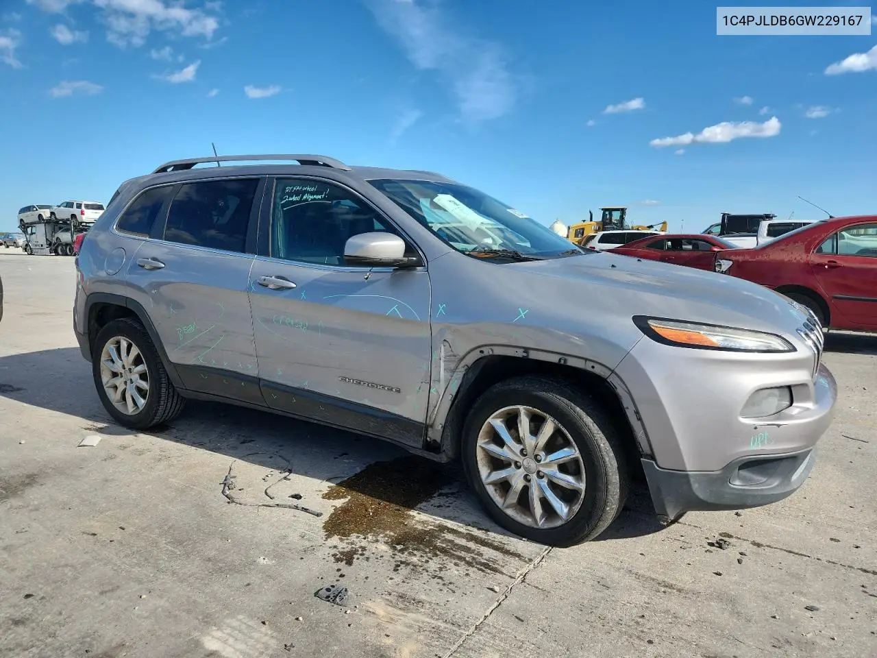 1C4PJLDB6GW229167 2016 Jeep Cherokee Limited