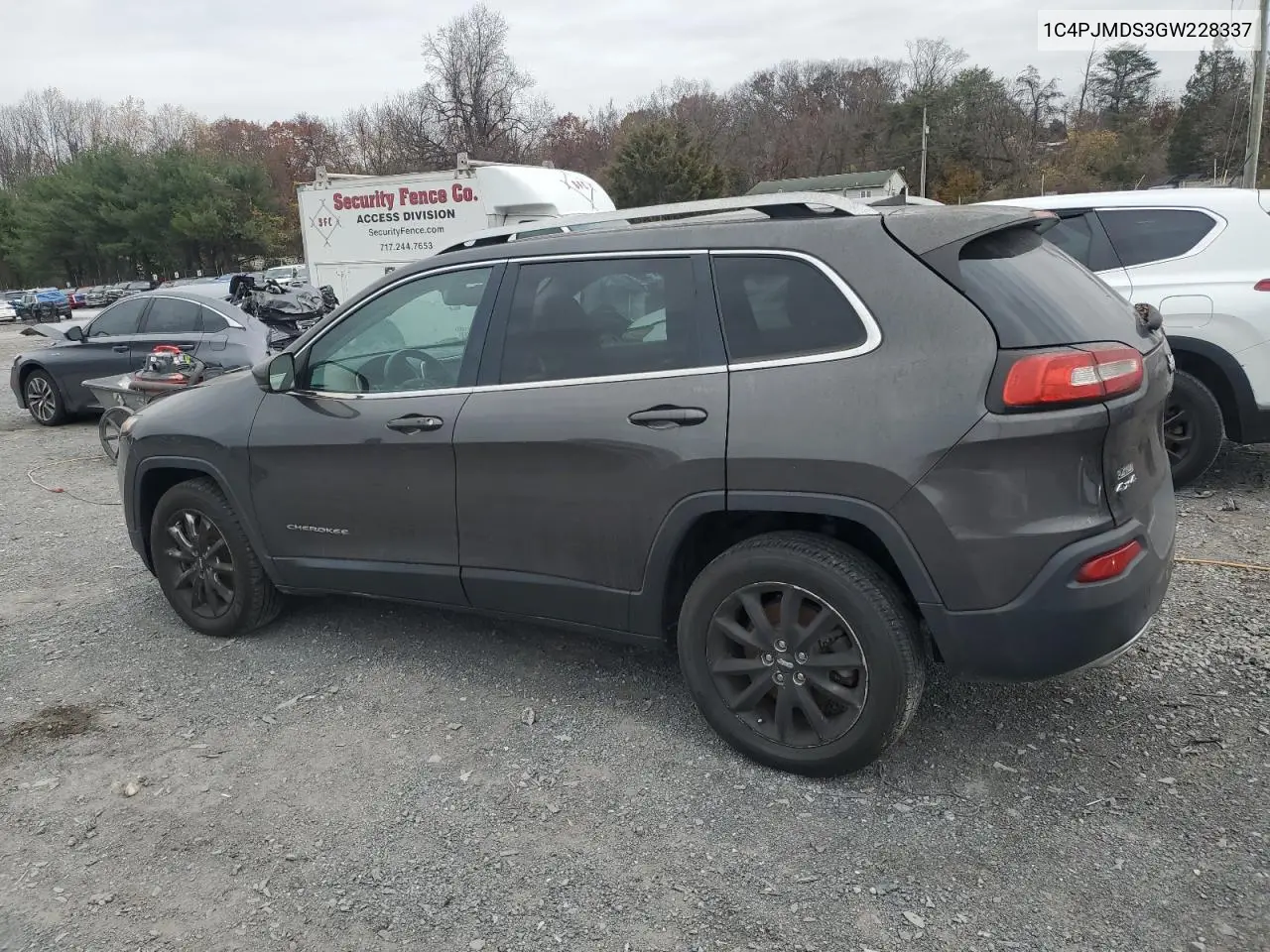 1C4PJMDS3GW228337 2016 Jeep Cherokee Limited