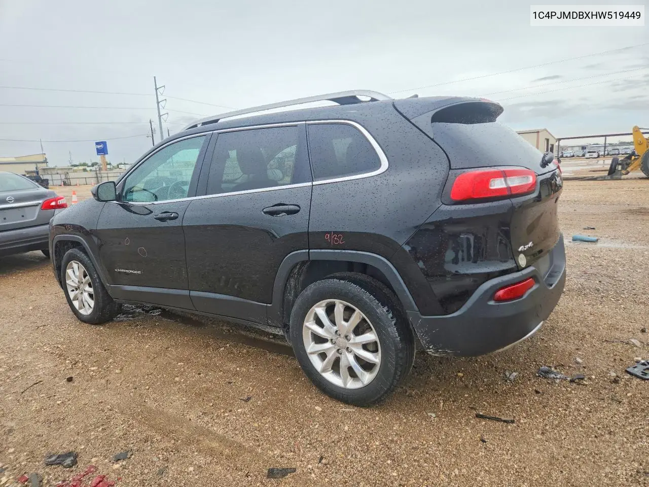 2017 Jeep Cherokee Limited VIN: 1C4PJMDBXHW519449 Lot: 60842996