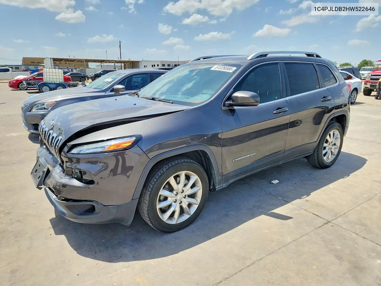 2017 Jeep Cherokee Limited VIN: 1C4PJLDB2HW522646 Lot: 61326566