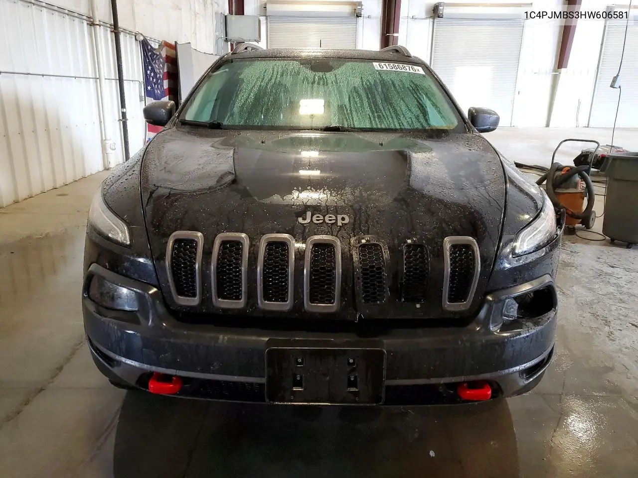 2017 Jeep Cherokee Trailhawk VIN: 1C4PJMBS3HW606581 Lot: 61586876