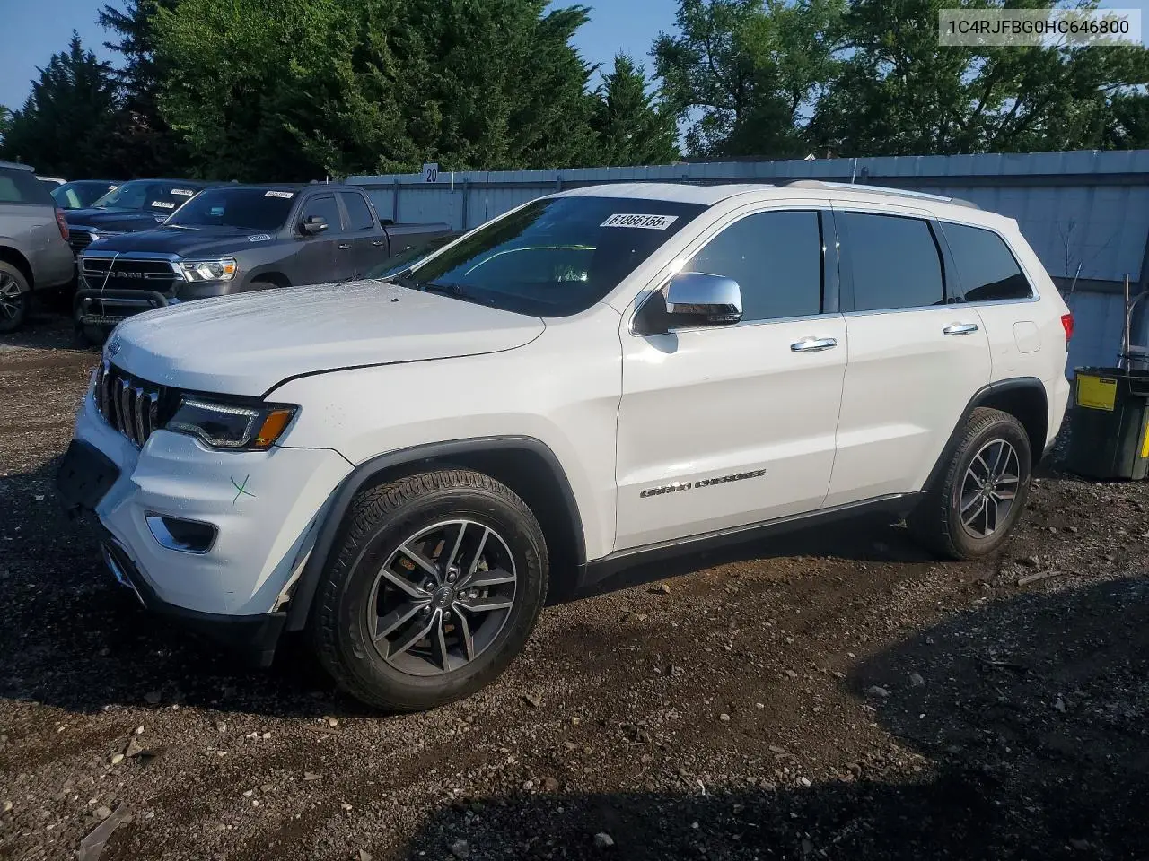 2017 Jeep Grand Cherokee Limited VIN: 1C4RJFBG0HC646800 Lot: 61866156