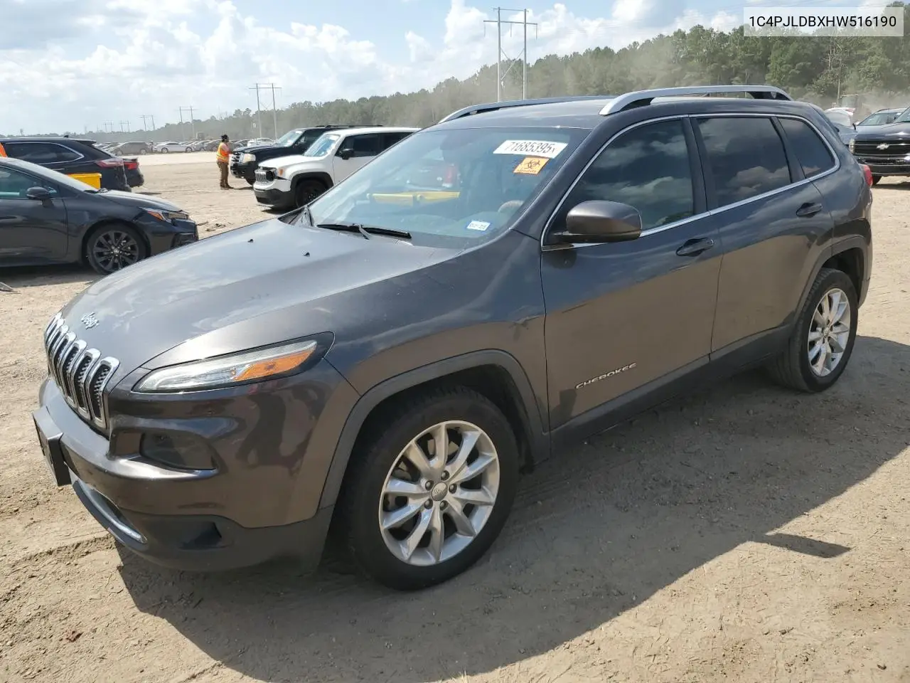 1C4PJLDBXHW516190 2017 Jeep Cherokee Limited