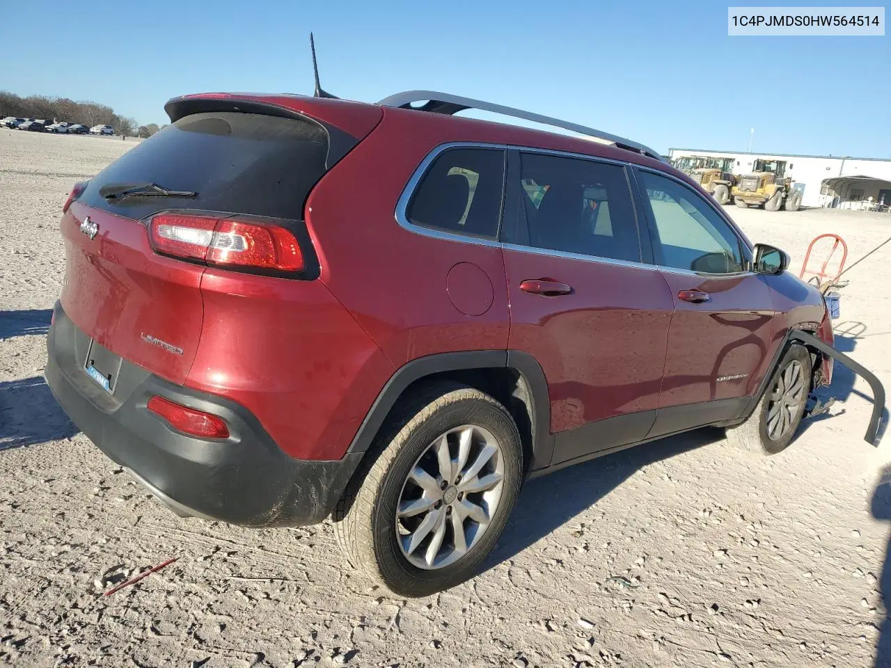 1C4PJMDS0HW564514 2017 Jeep Cherokee Limited