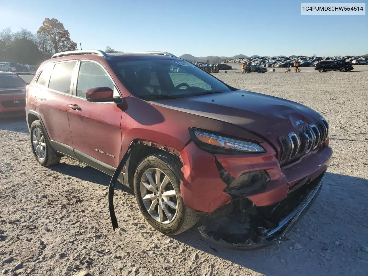 1C4PJMDS0HW564514 2017 Jeep Cherokee Limited