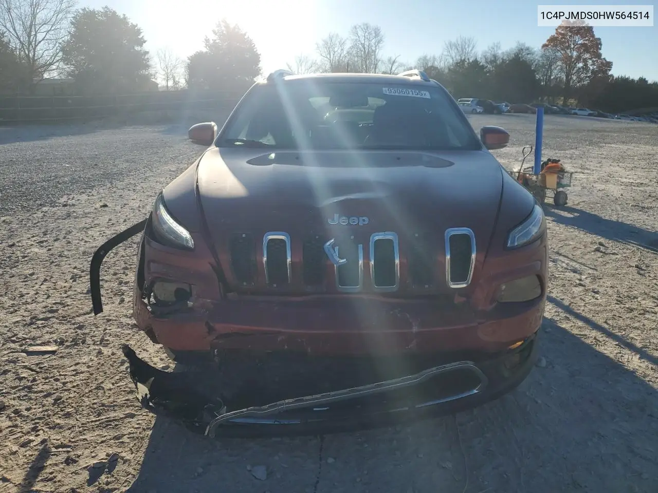 1C4PJMDS0HW564514 2017 Jeep Cherokee Limited