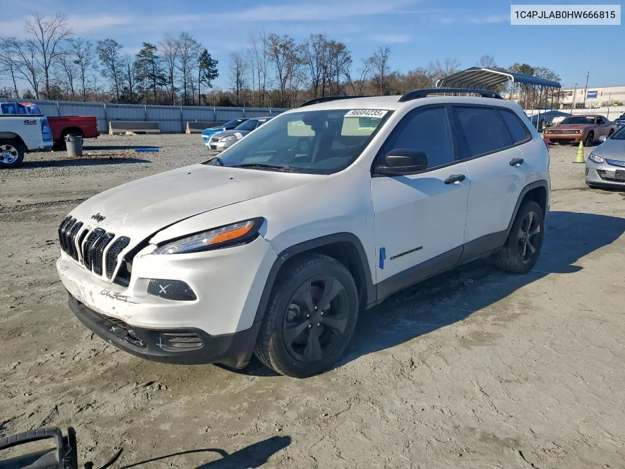 1C4PJLAB0HW666815 2017 Jeep Cherokee Sport