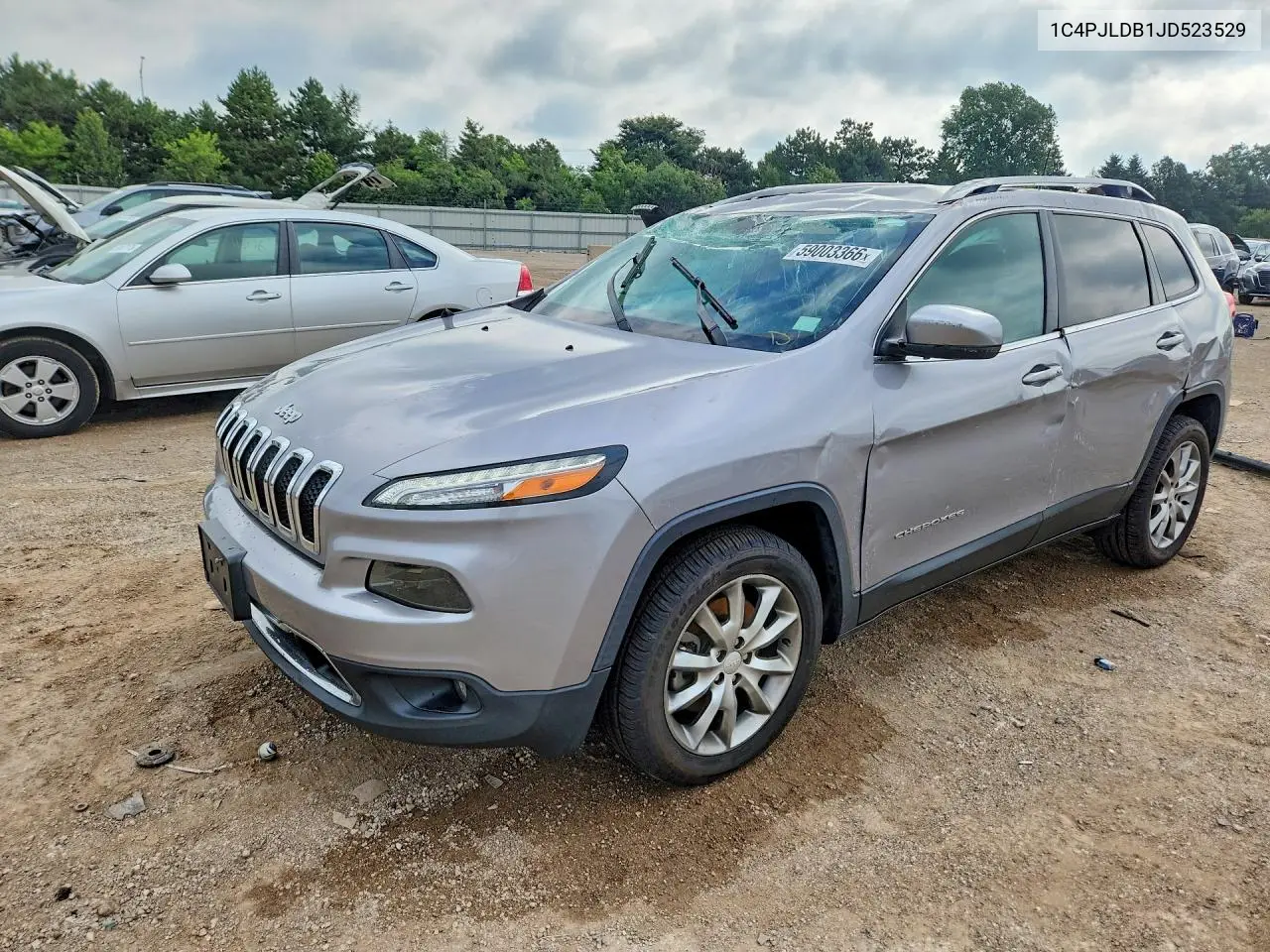 2018 Jeep Cherokee Limited VIN: 1C4PJLDB1JD523529 Lot: 59003366