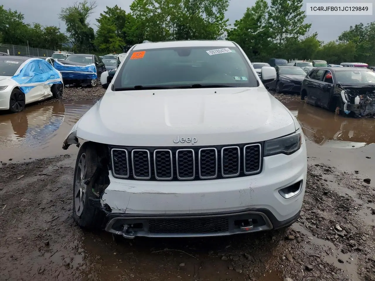 2018 Jeep Grand Cherokee Limited VIN: 1C4RJFBG1JC129849 Lot: 59780476