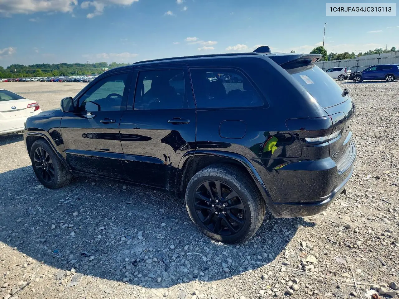 2018 Jeep Grand Cherokee Laredo VIN: 1C4RJFAG4JC315113 Lot: 61110346
