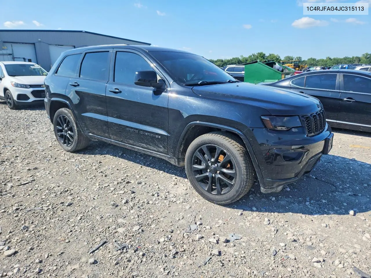 2018 Jeep Grand Cherokee Laredo VIN: 1C4RJFAG4JC315113 Lot: 61110346