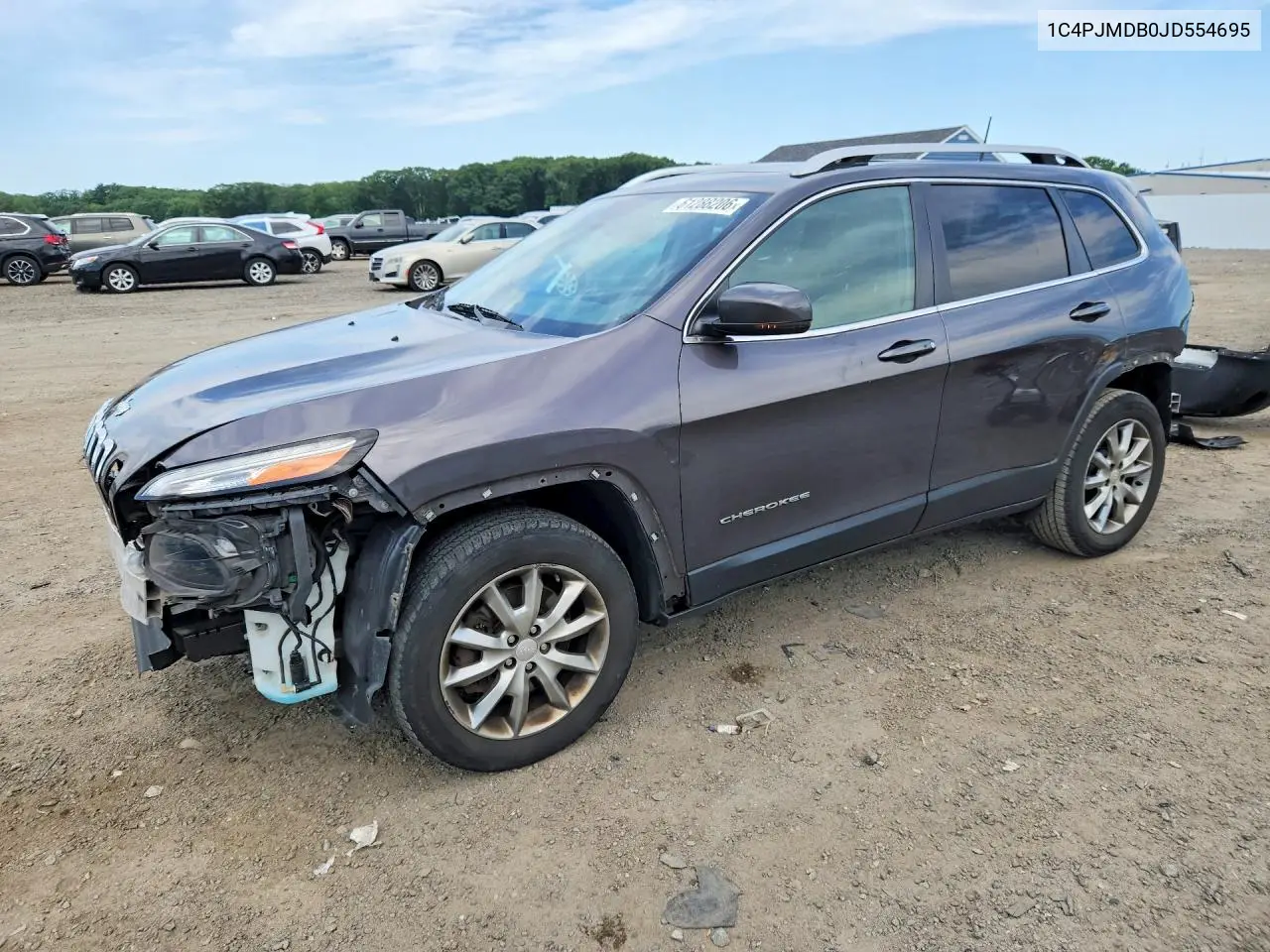 2018 Jeep Cherokee Limited VIN: 1C4PJMDB0JD554695 Lot: 61288206