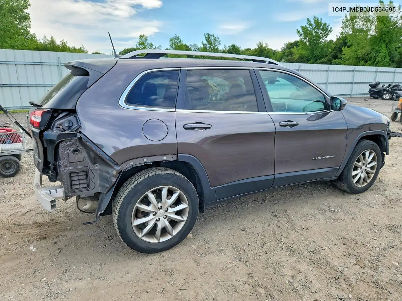 2018 Jeep Cherokee Limited VIN: 1C4PJMDB0JD554695 Lot: 61288206