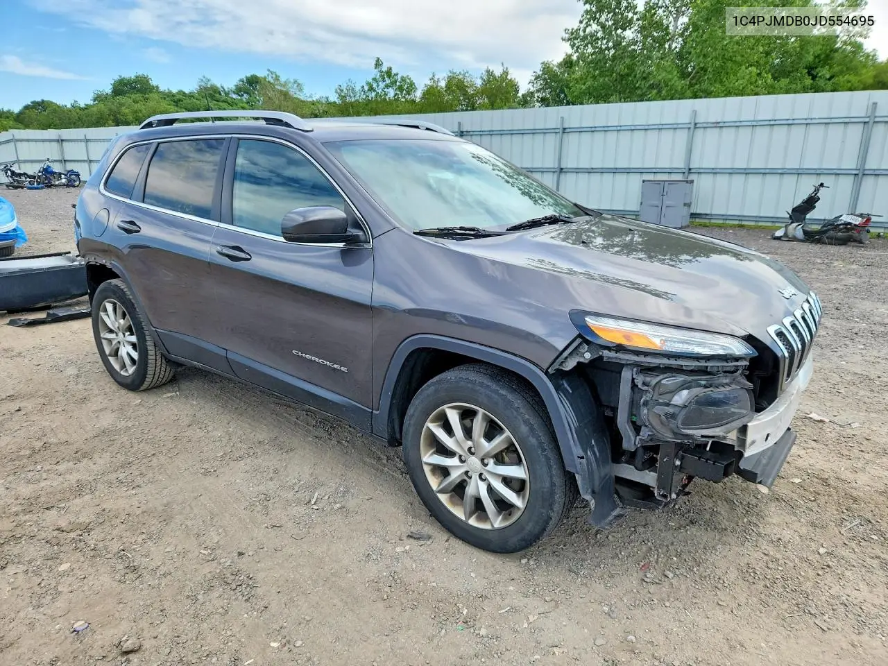 2018 Jeep Cherokee Limited VIN: 1C4PJMDB0JD554695 Lot: 61288206