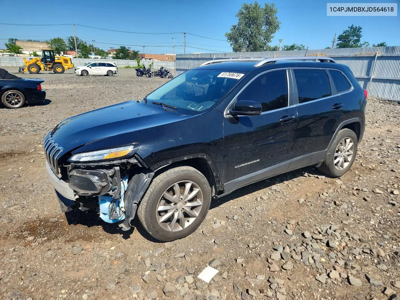 2018 Jeep Cherokee Limited VIN: 1C4PJMDBXJD564618 Lot: 61755676