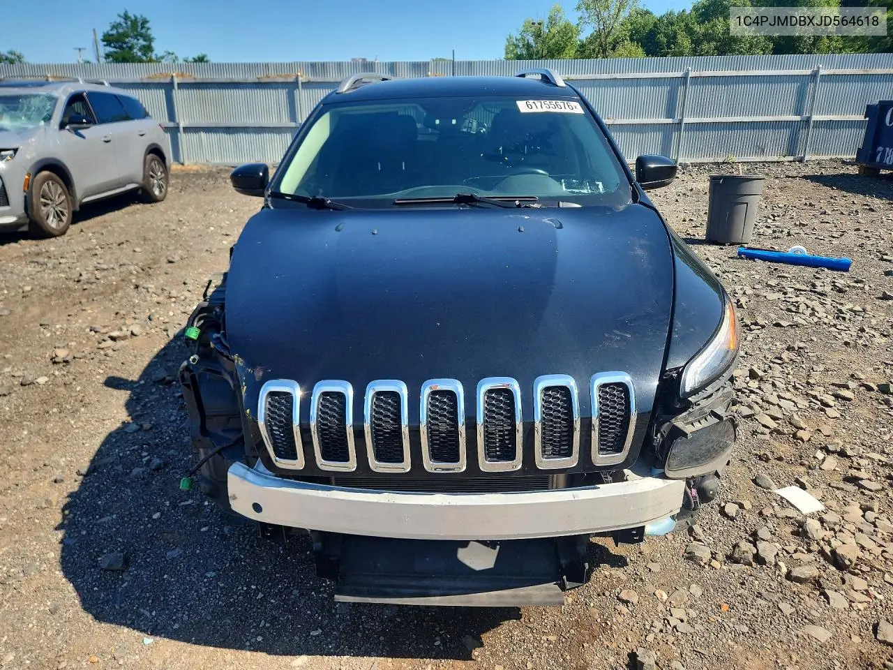 2018 Jeep Cherokee Limited VIN: 1C4PJMDBXJD564618 Lot: 61755676
