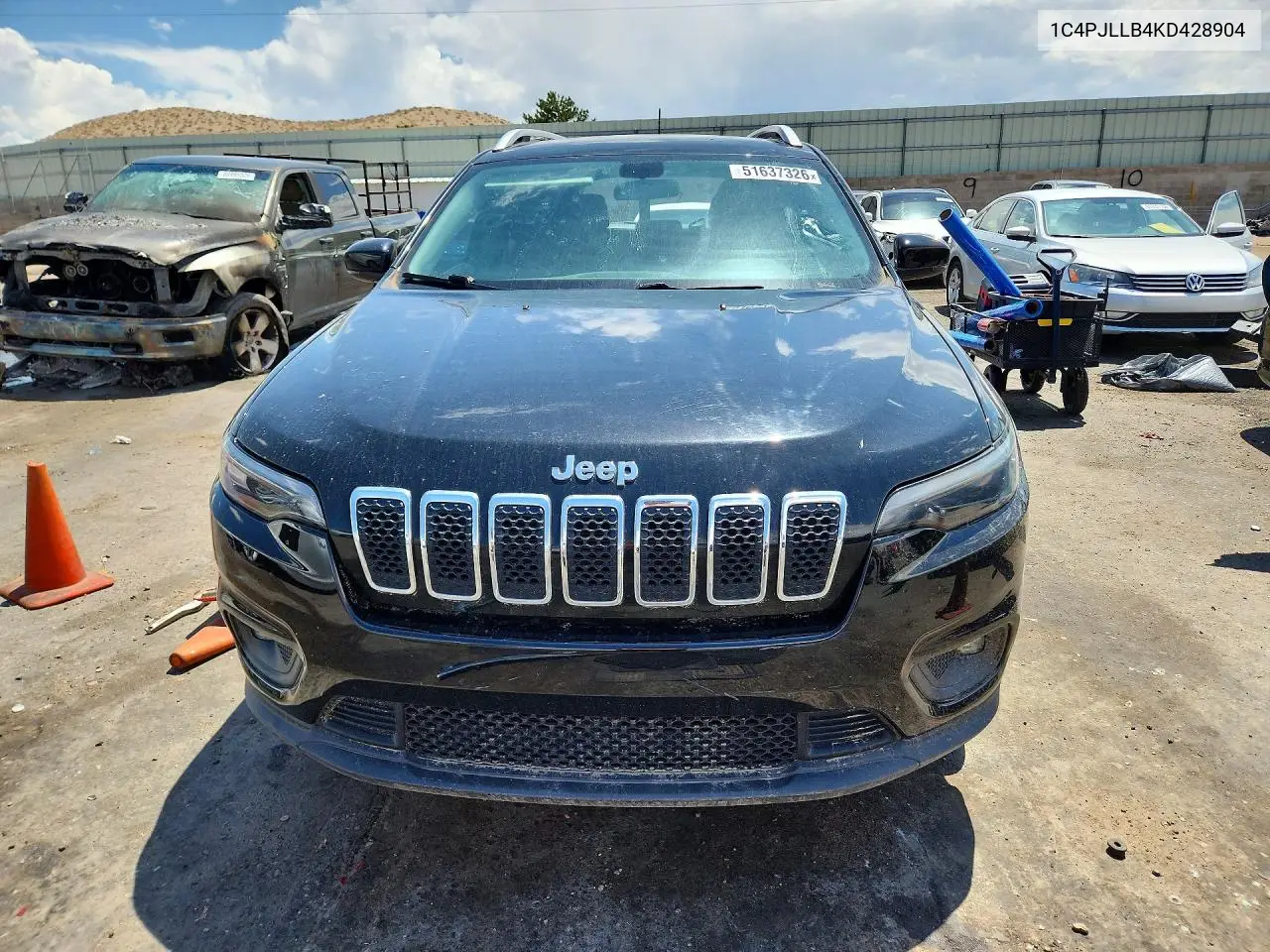 2019 Jep Cherokee L VIN: 1C4PJLLB4KD428904 Lot: 51637326
