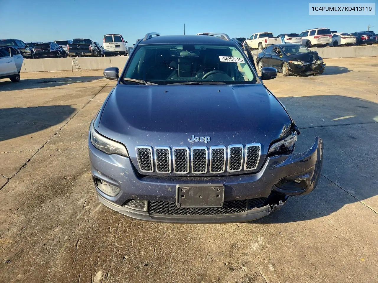 2019 Jeep Cherokee Latitude Plus VIN: 1C4PJMLX7KD413119 Lot: 56307216