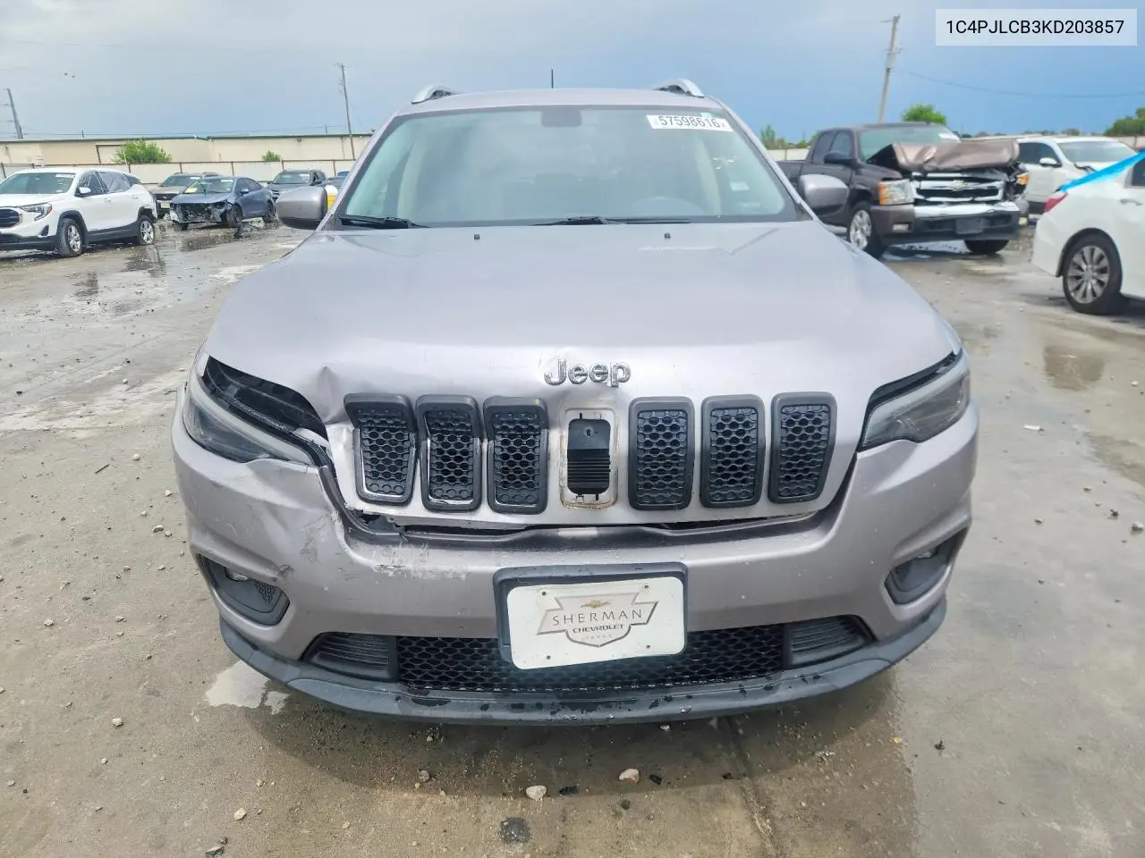 2019 Jeep Cherokee Latitude VIN: 1C4PJLCB3KD203857 Lot: 57598616