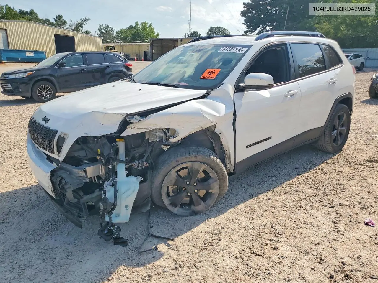 2019 Jeep Cherokee Latitude Plus VIN: 1C4PJLLB3KD429025 Lot: 61507196
