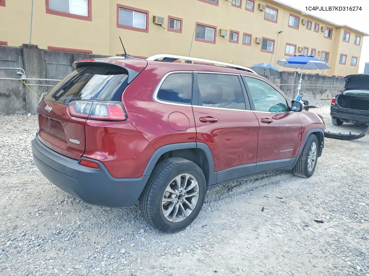 2019 Jeep Cherokee Latitude Plus VIN: 1C4PJLLB7KD316274 Lot: 62067986