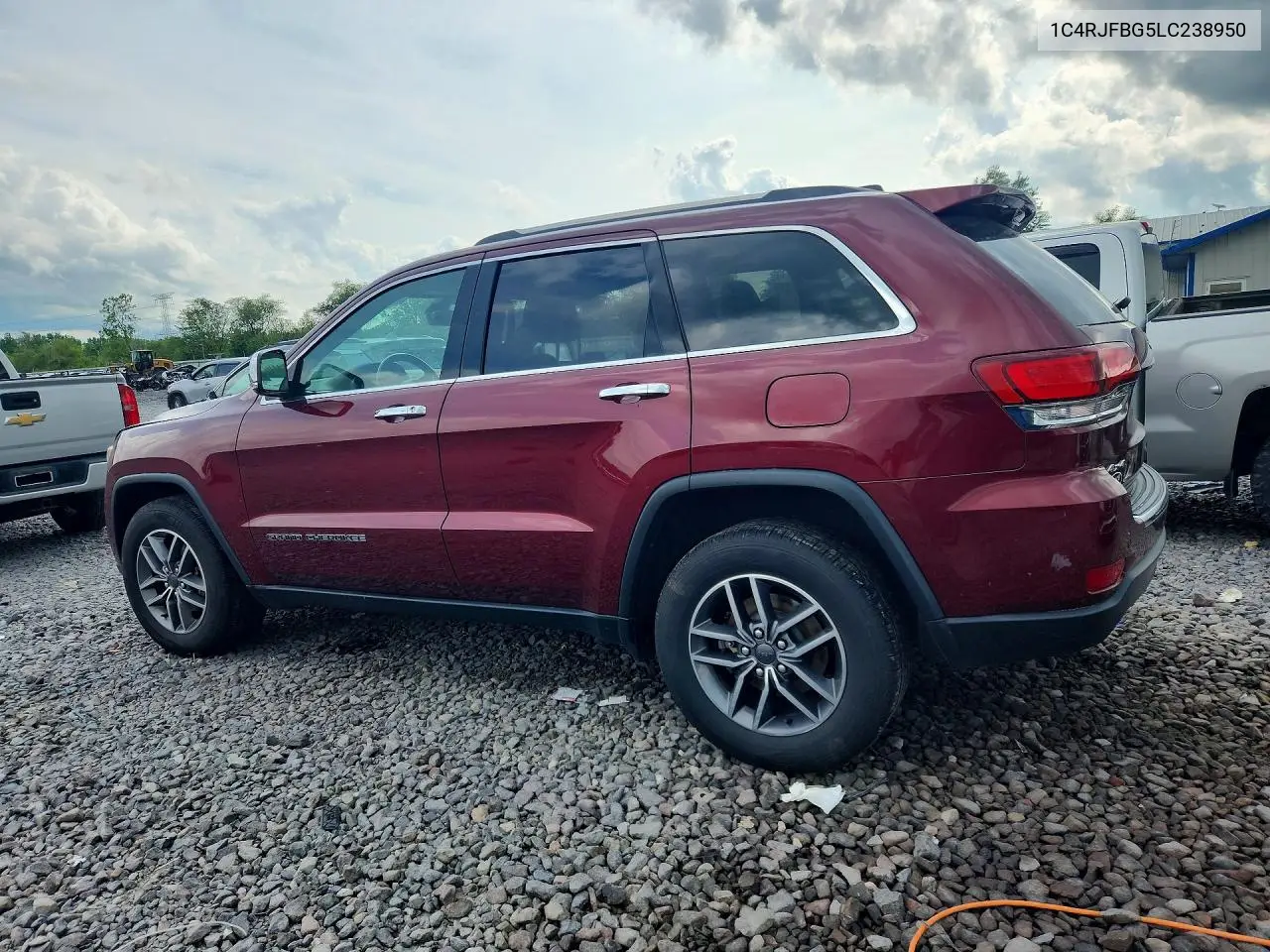 2020 Jeep Grand Cherokee Limited VIN: 1C4RJFBG5LC238950 Lot: 58361296