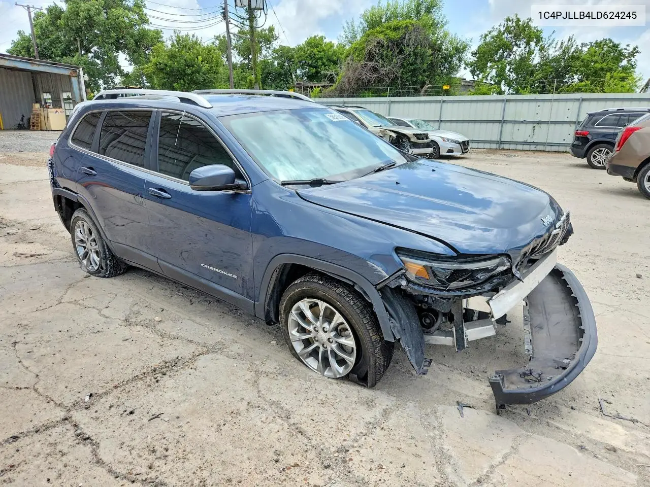 2020 Jeep Cherokee Latitude Plus VIN: 1C4PJLLB4LD624245 Lot: 58513316