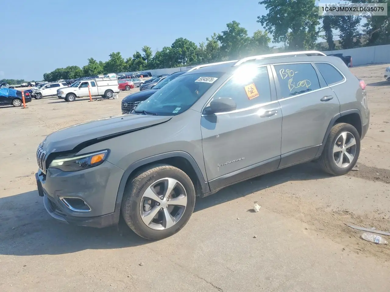 2020 Jeep Cherokee Limited VIN: 1C4PJMDX2LD635079 Lot: 59345076