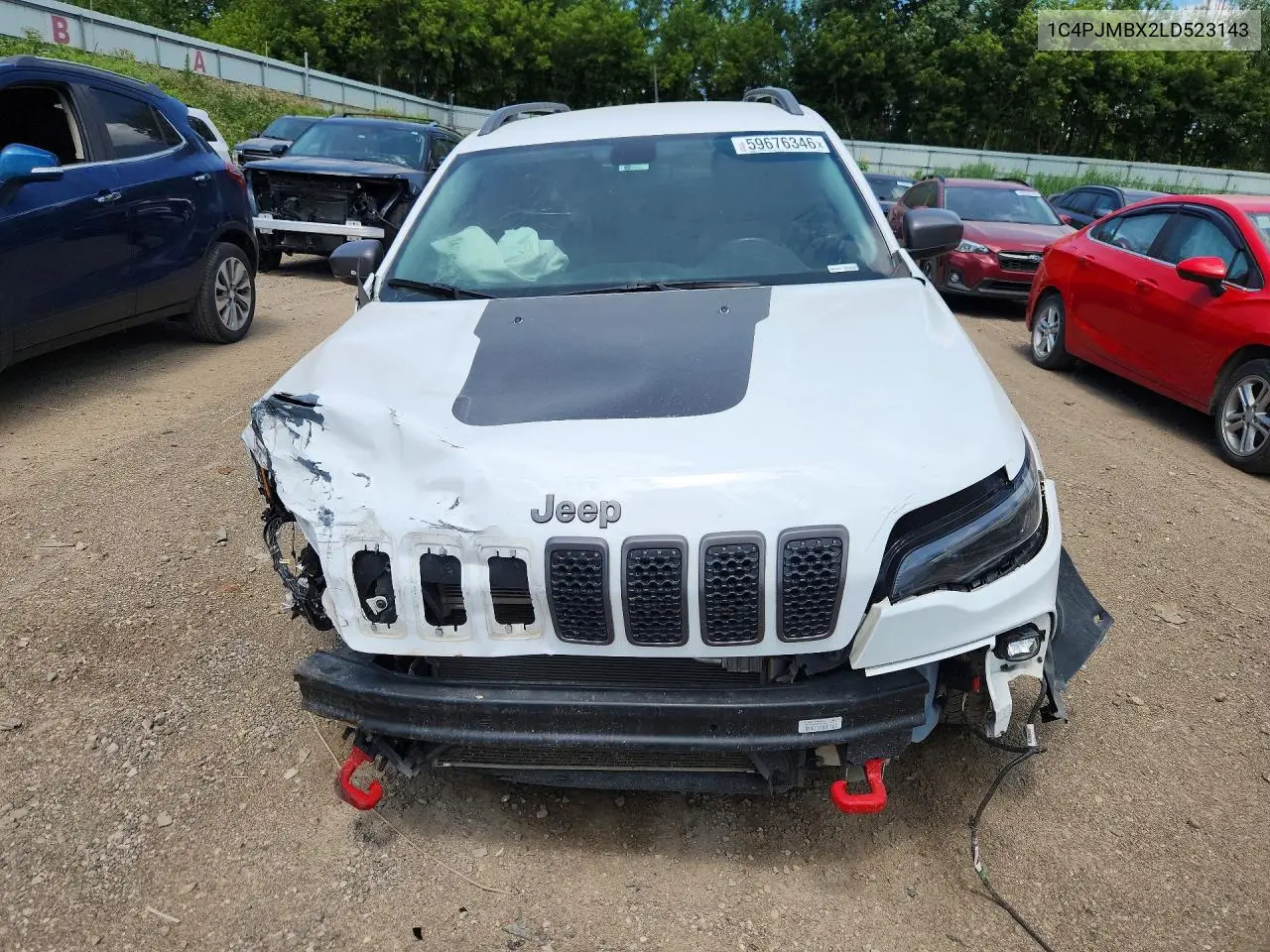 2020 Jeep Cherokee Trailhawk VIN: 1C4PJMBX2LD523143 Lot: 59676346