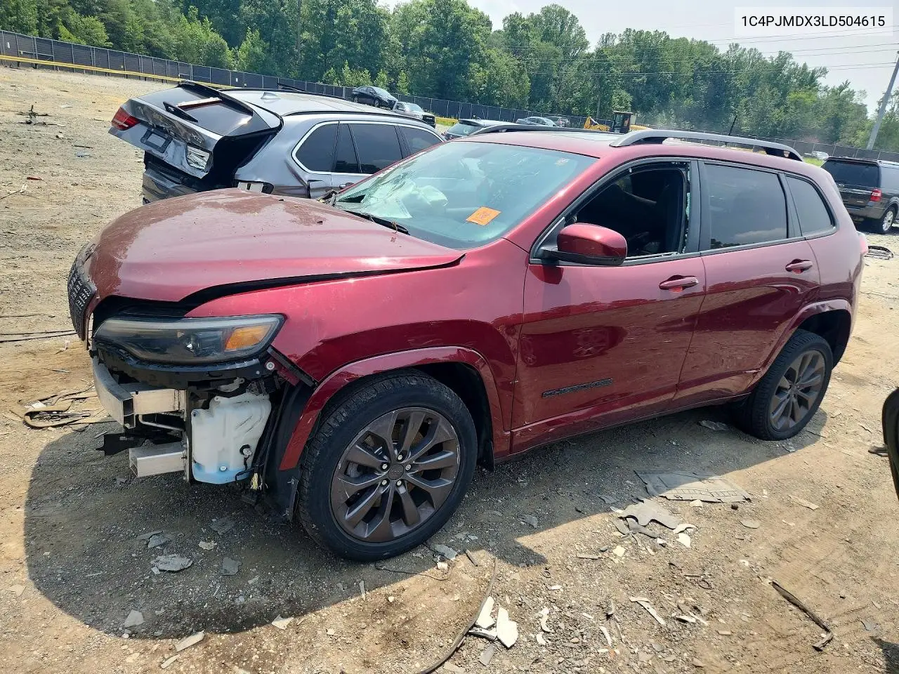 2020 Jeep Cherokee Limited VIN: 1C4PJMDX3LD504615 Lot: 61131466