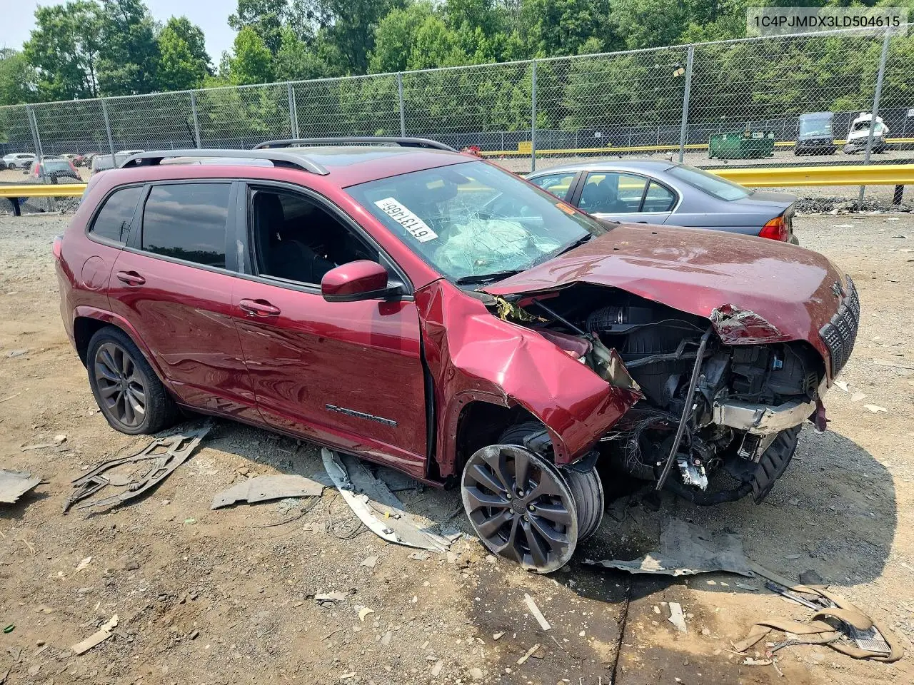 2020 Jeep Cherokee Limited VIN: 1C4PJMDX3LD504615 Lot: 61131466