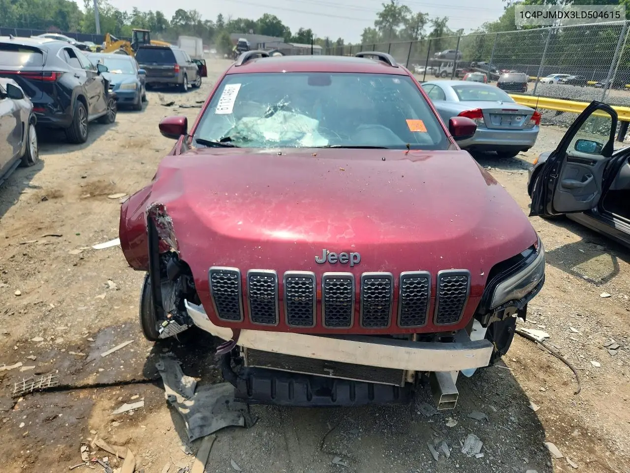 2020 Jeep Cherokee Limited VIN: 1C4PJMDX3LD504615 Lot: 61131466
