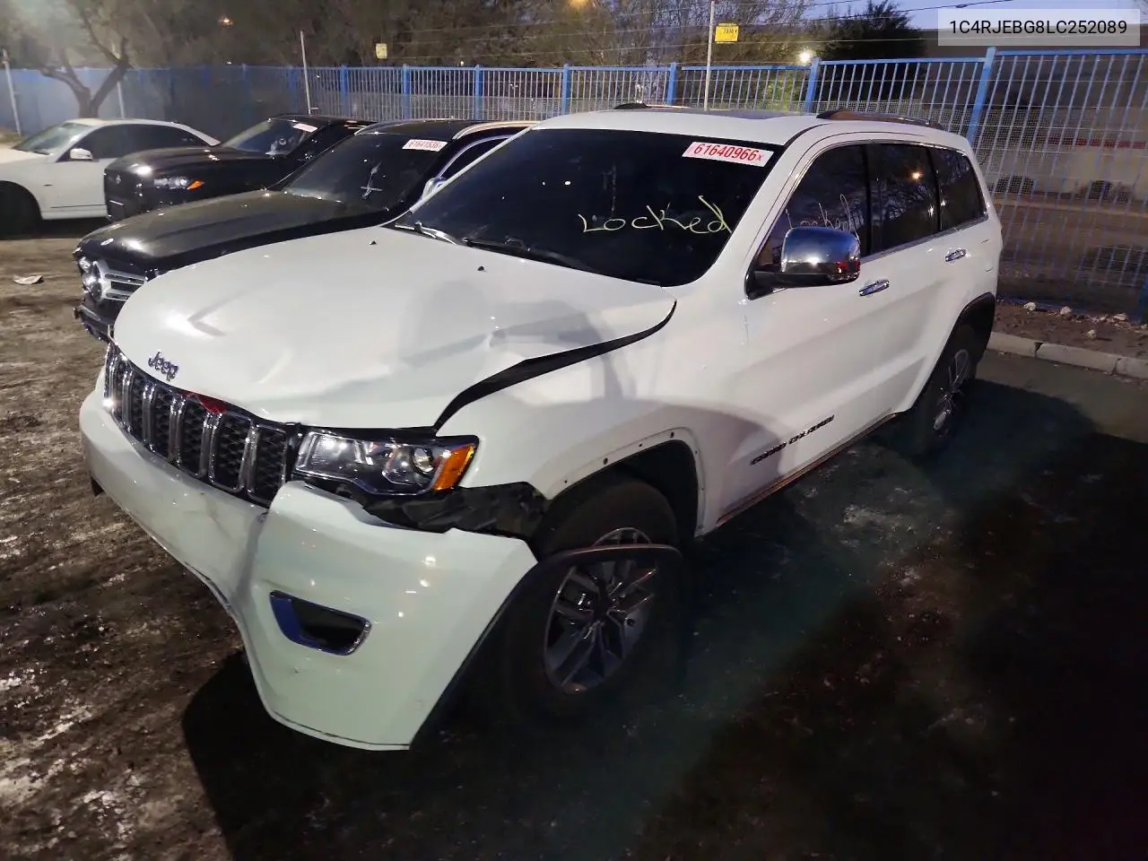 2020 Jeep Grand Cherokee Limited VIN: 1C4RJEBG8LC252089 Lot: 61640966