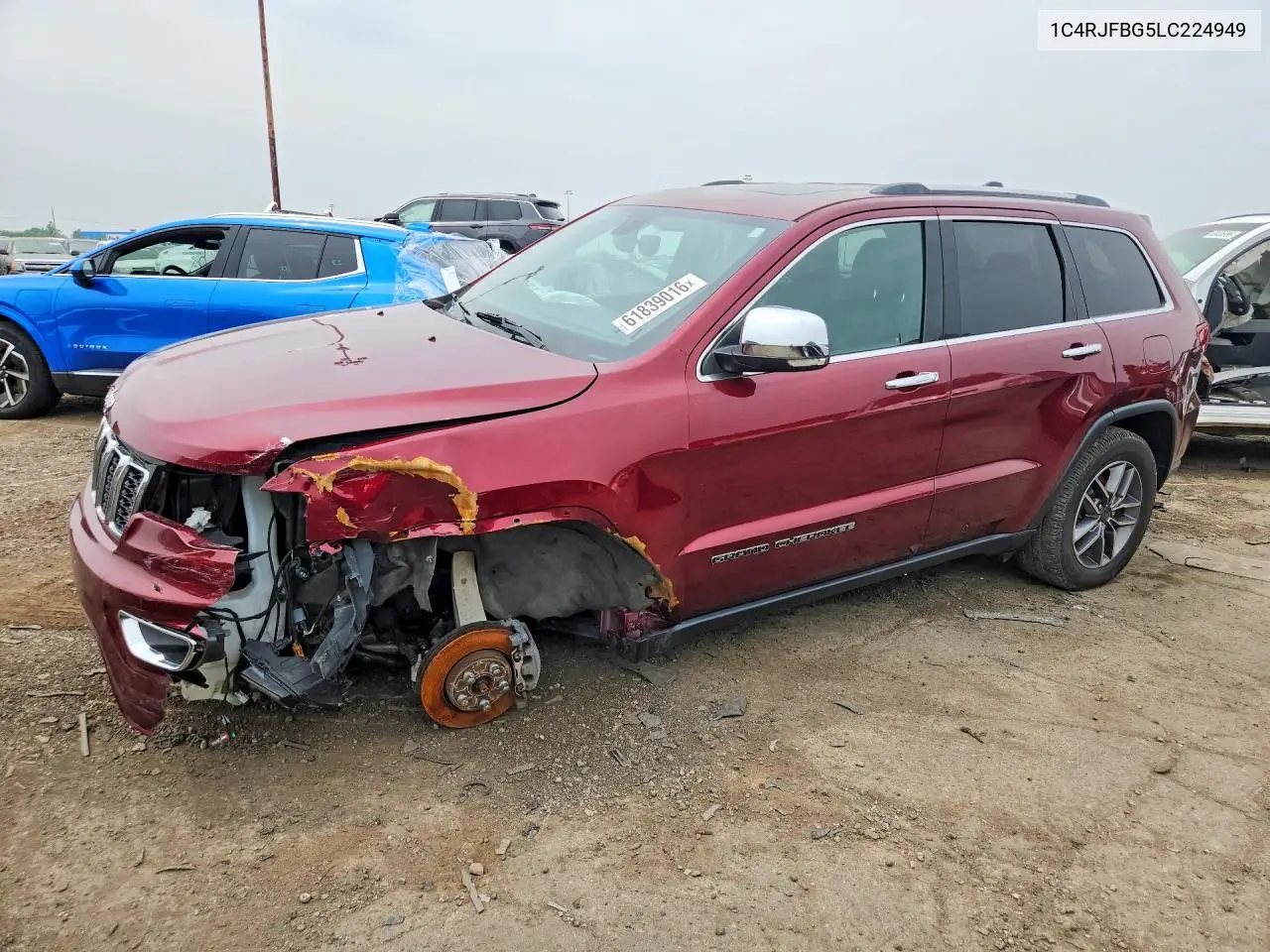 2020 Jeep Grand Cherokee Limited VIN: 1C4RJFBG5LC224949 Lot: 61839016