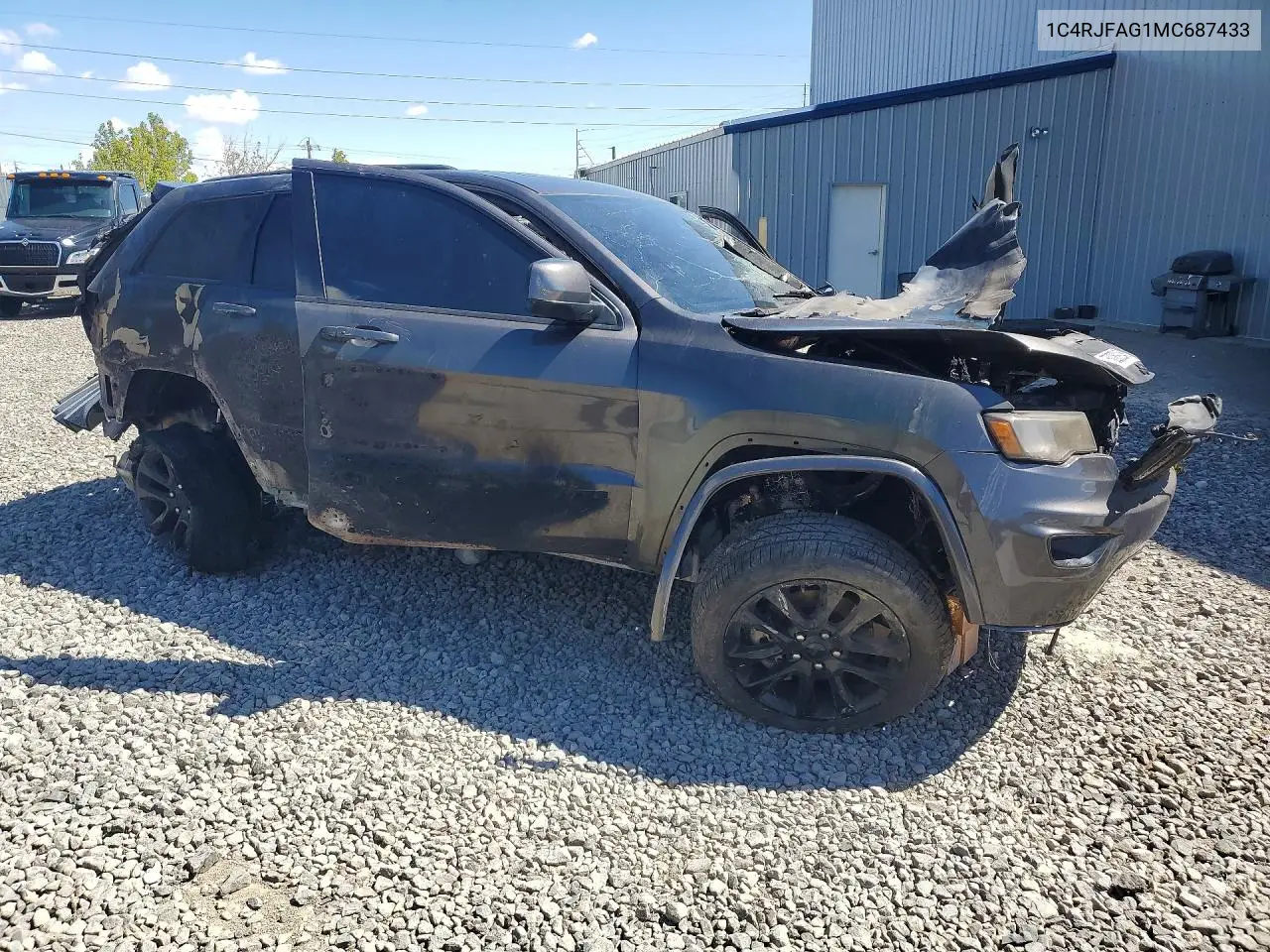 2021 Jeep Grand Cherokee Laredo VIN: 1C4RJFAG1MC687433 Lot: 50089246
